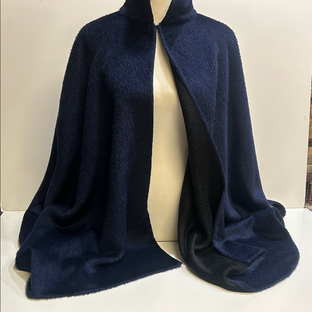 Elegant Navy Cape Coat